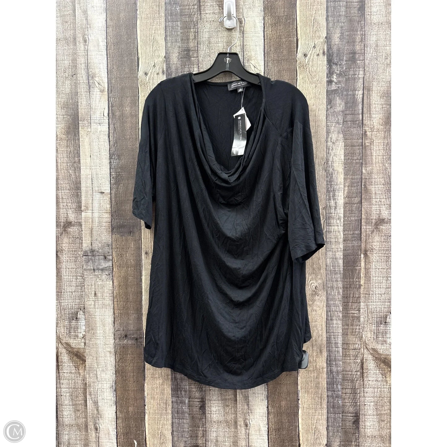 Top Short Sleeve Basic By Jones New York In Black, Size: 3x