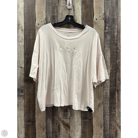 Top Short Sleeve By American Eagle In Pink, Size: Xxl