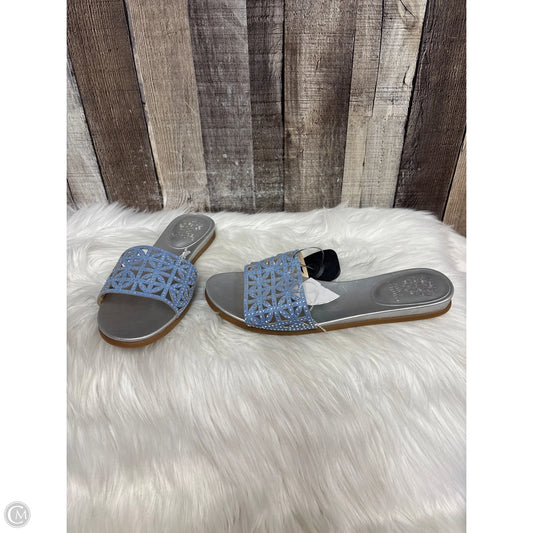Sandals Flats By Vince Camuto In Silver, Size: 9