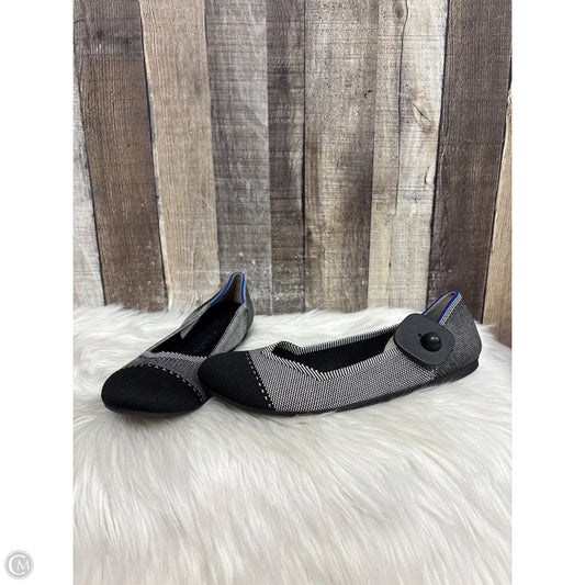 Shoes Flats By Rothys In Black & Grey, Size: 9