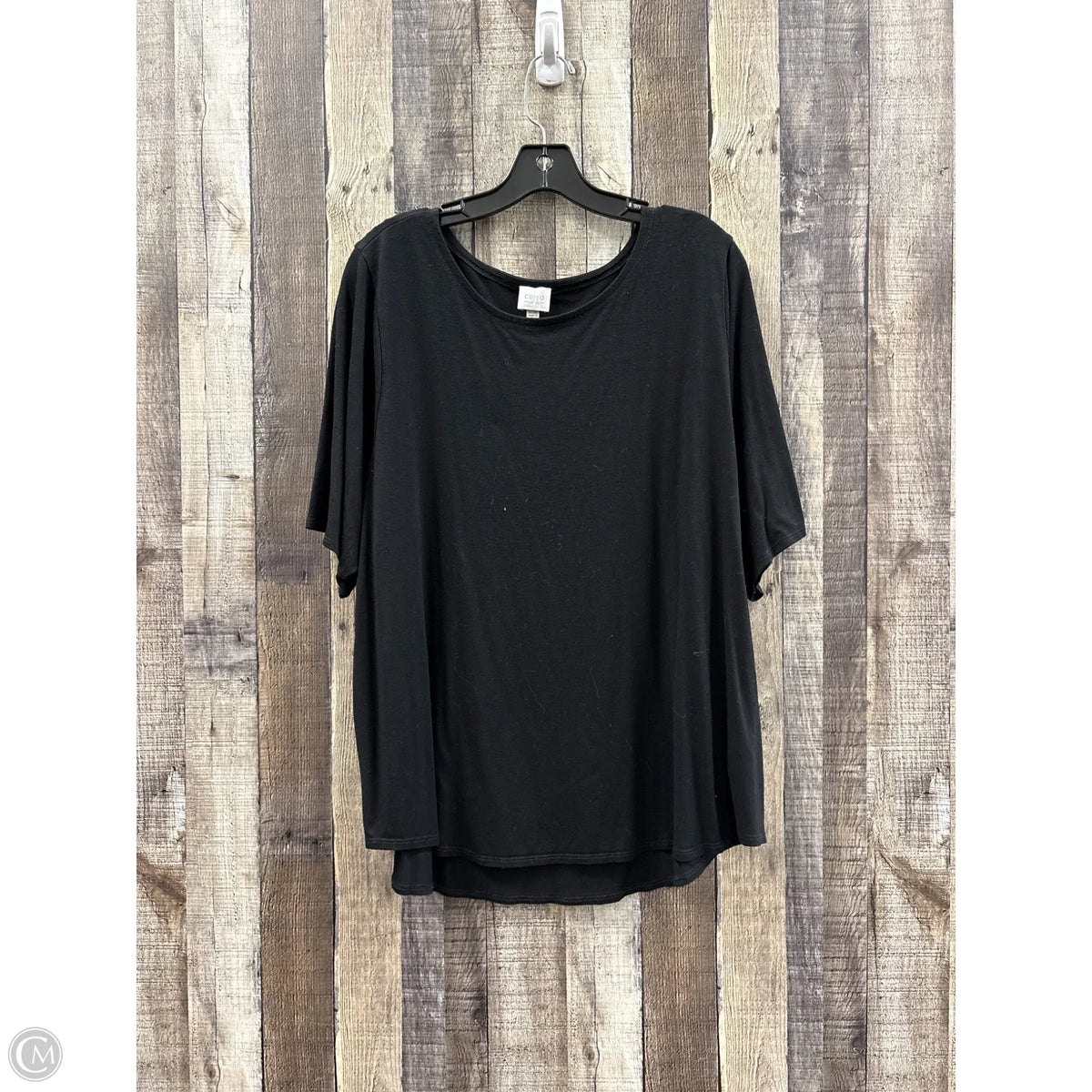 Top Short Sleeve By Cupio In Black, Size: 2x
