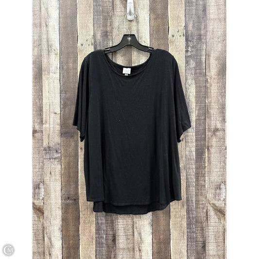 Top Short Sleeve By Cupio In Black, Size: 2x