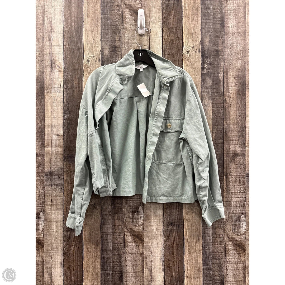 Jacket Denim By Cmf In Green Denim, Size: S