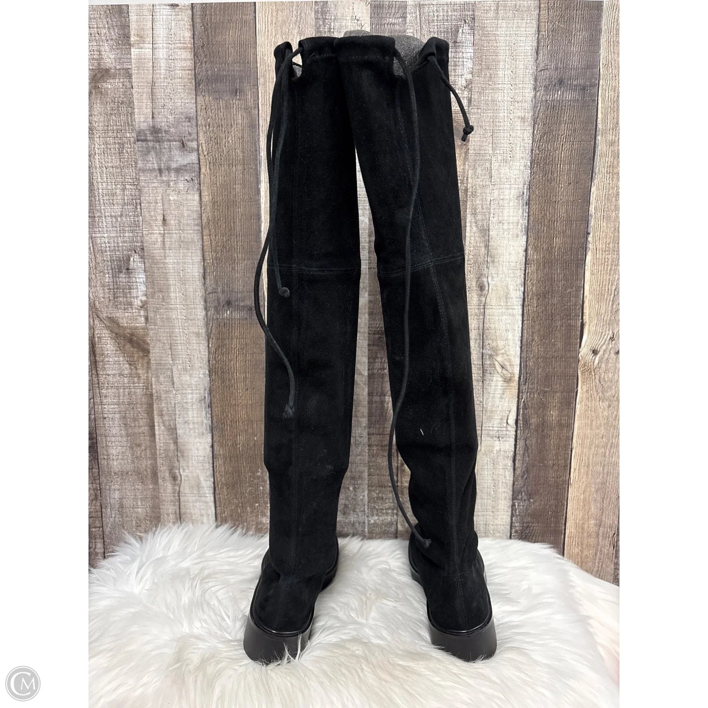 Boots Designer By Stuart Weitzman In Black, Size: 6.5