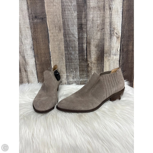 Boots Ankle Heels By Lucky Brand In Taupe, Size: 10