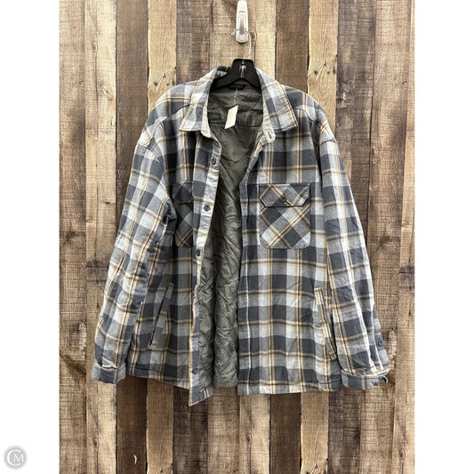 Jacket Shirt By Jockey In Plaid Pattern, Size: Xl