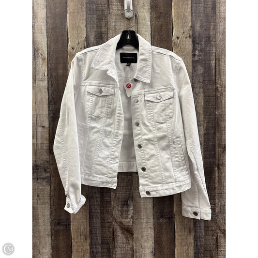 Jacket Denim By Banana Republic In White Denim, Size: M