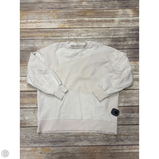 Athletic Sweatshirt Crewneck By Lululemon In Cream, Size: S