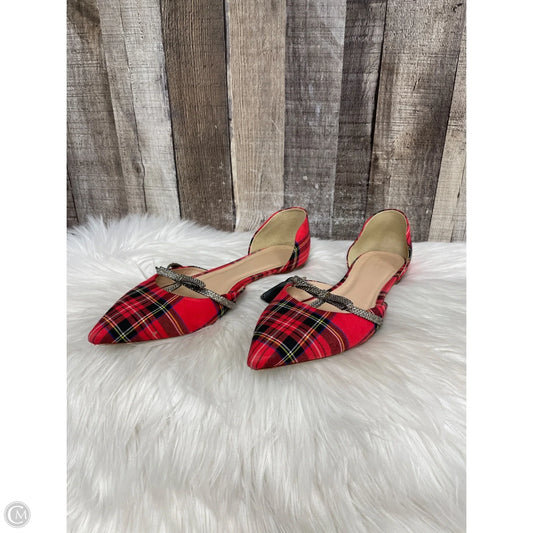 Shoes Flats By J. Crew In Plaid Pattern, Size: 10