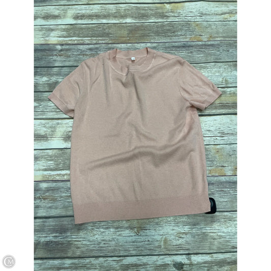 Sweater Short Sleeve By Cme In Pink, Size: M
