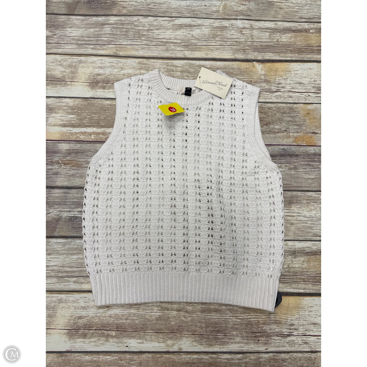 Sweater Short Sleeve By Universal Thread In White, Size: S