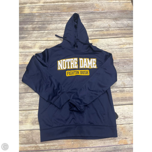 Athletic Sweatshirt Hoodie By Cme In Navy, Size: S