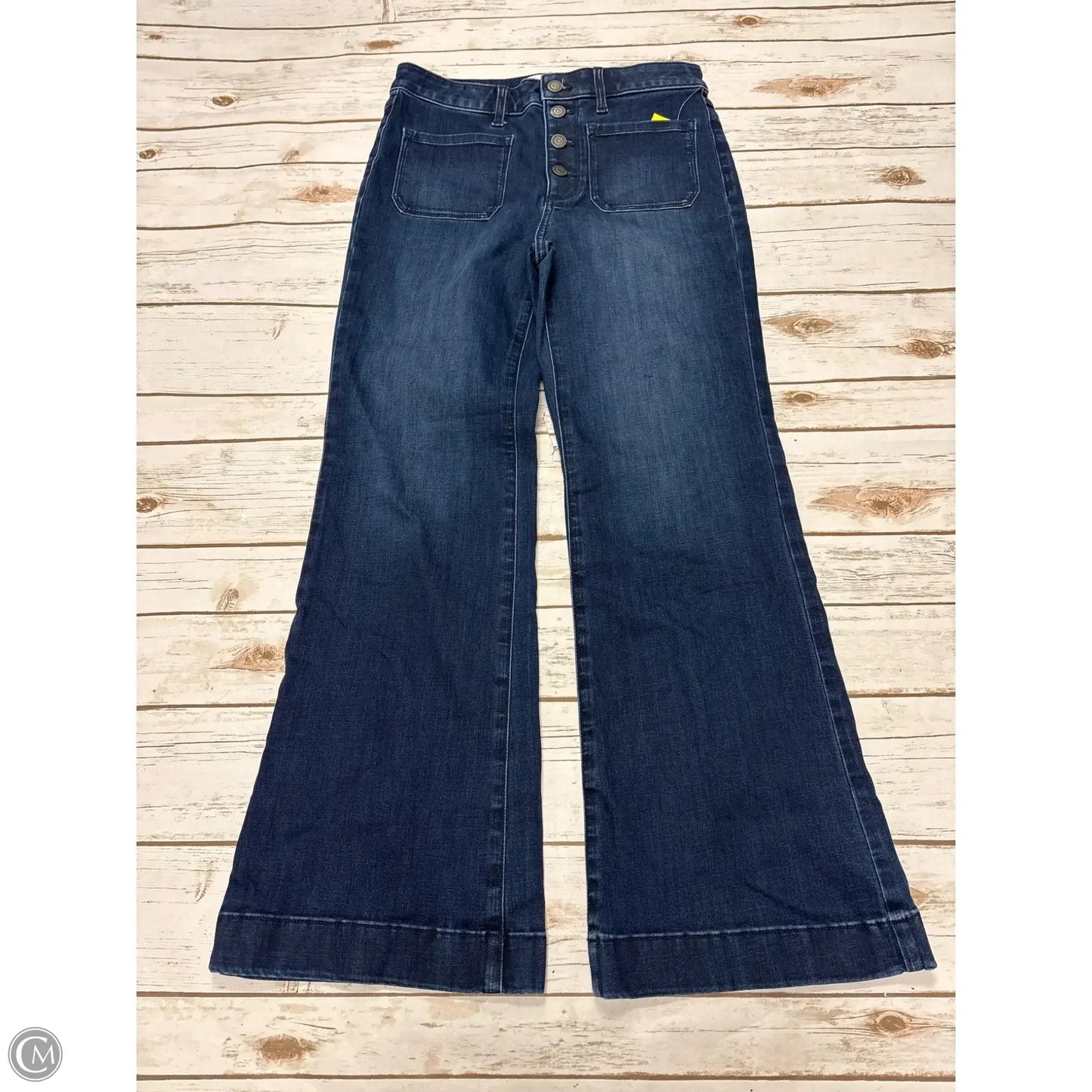 Jeans Flared By Lc Lauren Conrad In Blue Denim, Size: 8