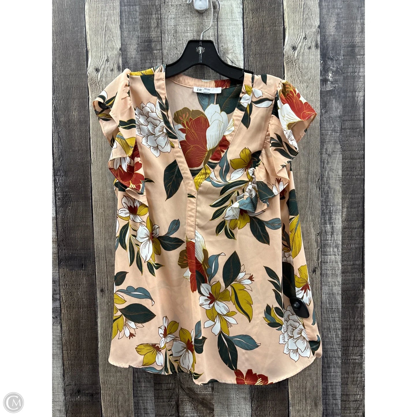 Top Short Sleeve By Dr2 In Floral Print, Size: M