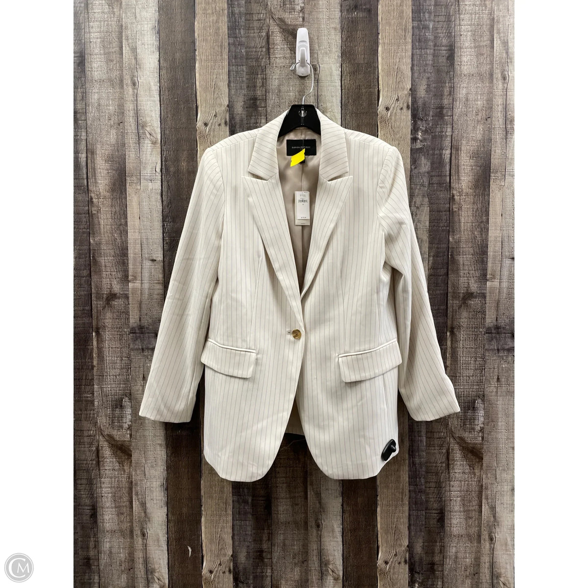 Blazer By Banana Republic In Striped Pattern, Size: 12