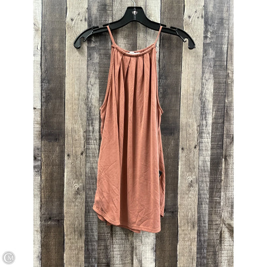 Top Sleeveless By Green Envelope In Rose Gold, Size: S