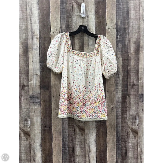Top Short Sleeve By Max Studio In Floral Print, Size: S