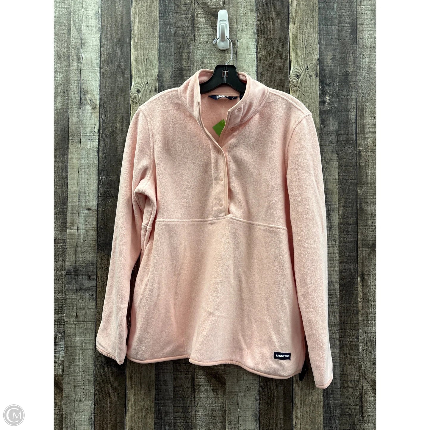 Sweatshirt Collar By Lands End In Pink, Size: M