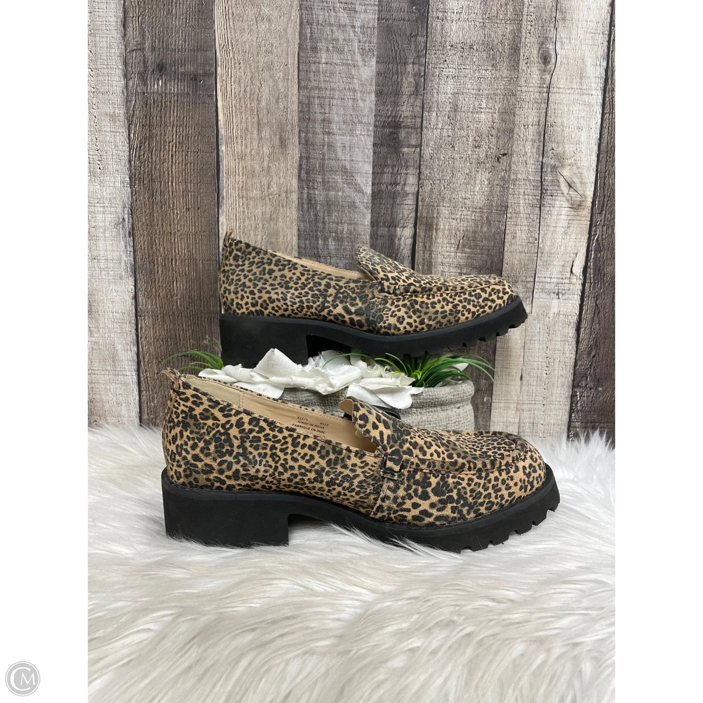 Shoes Heels Wedge By Hush Puppies In Animal Print, Size: 9.5