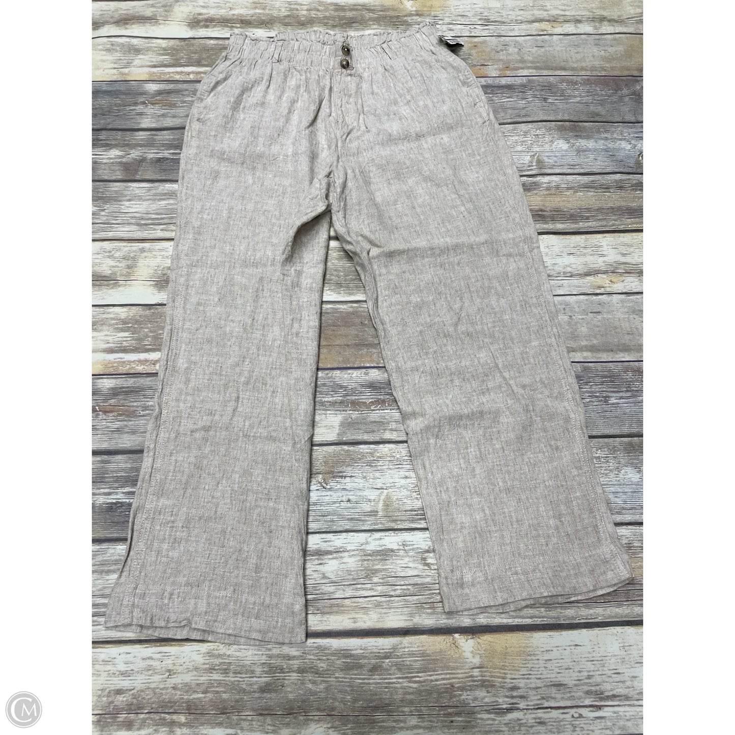 Pants Linen By Briggs In Brown, Size: L