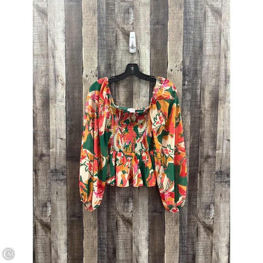 Top Long Sleeve By Pink Lily In Multi-colored Size Small
