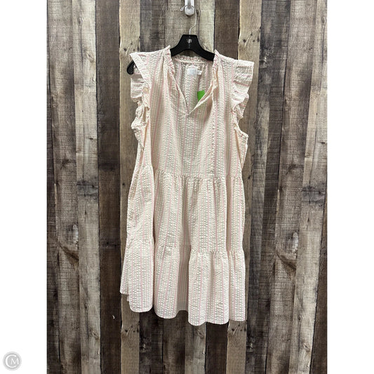 Dress Casual Midi By Time And Tru In Multi-colored, Size: Xl
