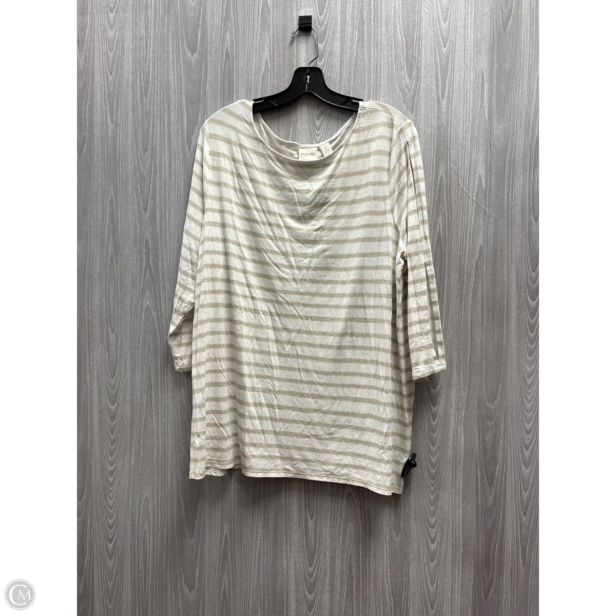 Top 3/4 Sleeve Basic By Chicos In White, Size: Xl