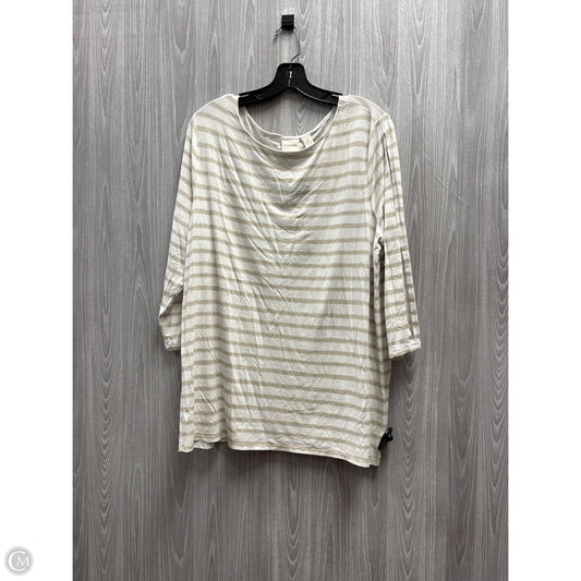 Top 3/4 Sleeve Basic By Chicos In White, Size: Xl