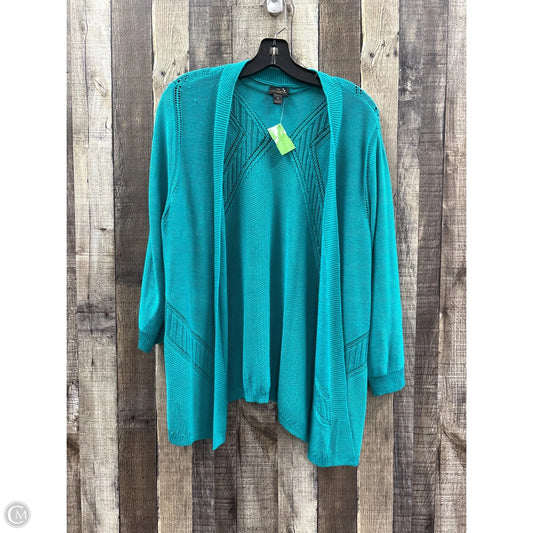 Cardigan By Worthington In Teal, Size: 1x