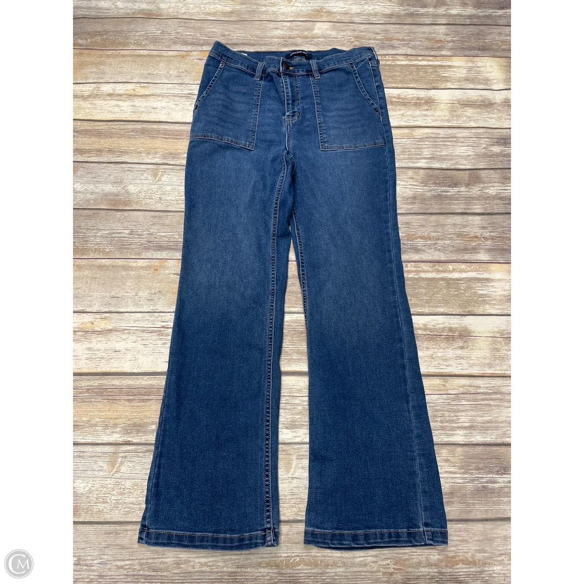 Jeans Straight By Calvin Klein In Blue, Size: 12