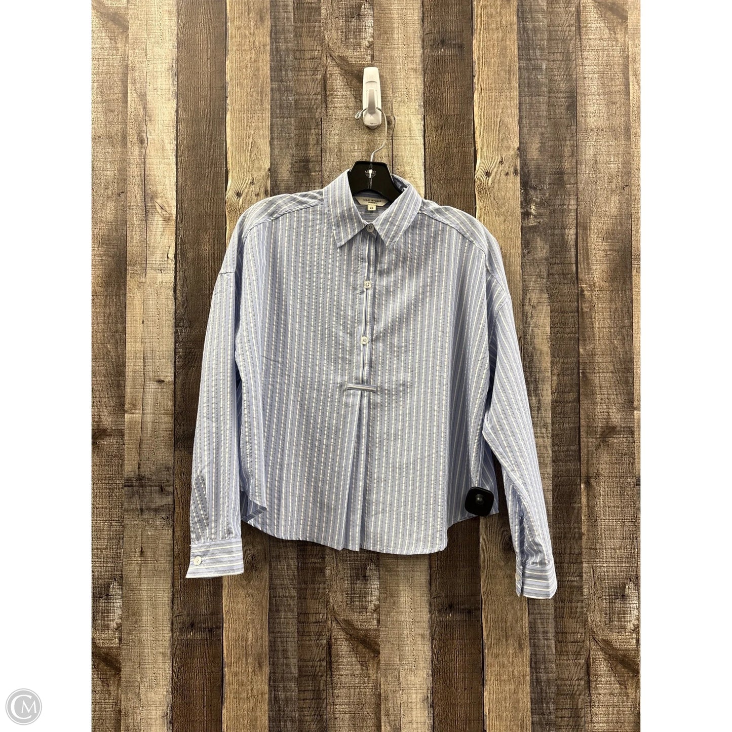 Top Long Sleeve By Max Studio In Blue, Size: Xs