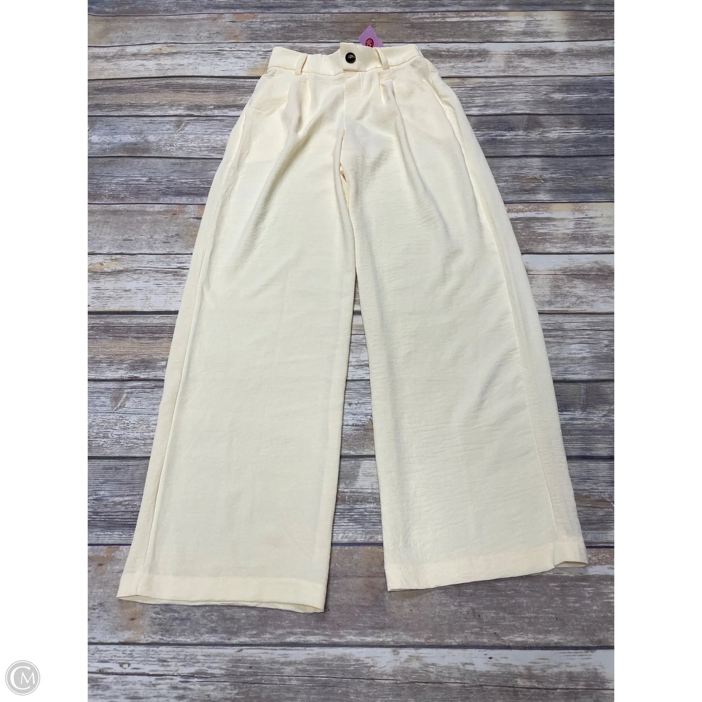 Pants Wide Leg By Cme In Yellow, Size: S