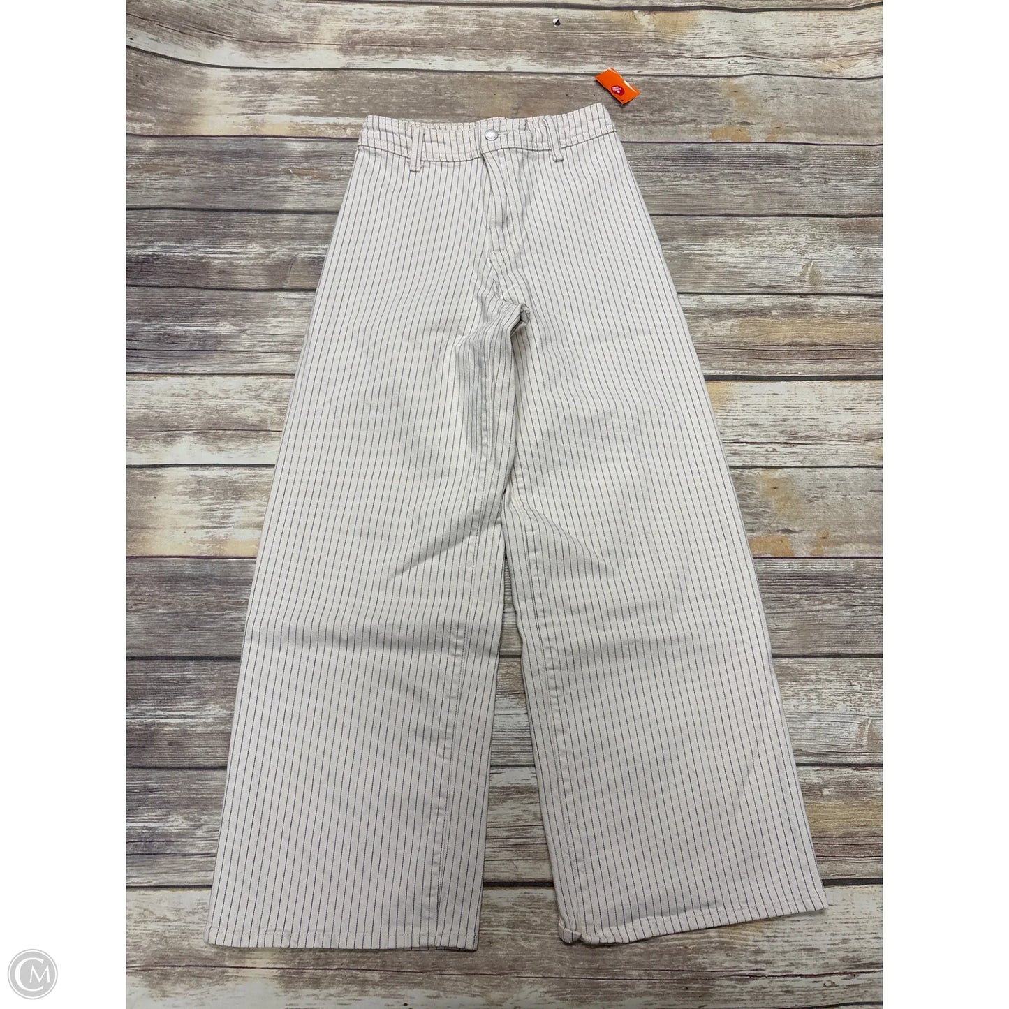 Jeans Wide Leg By Universal Standard In Striped Pattern, Size: 2