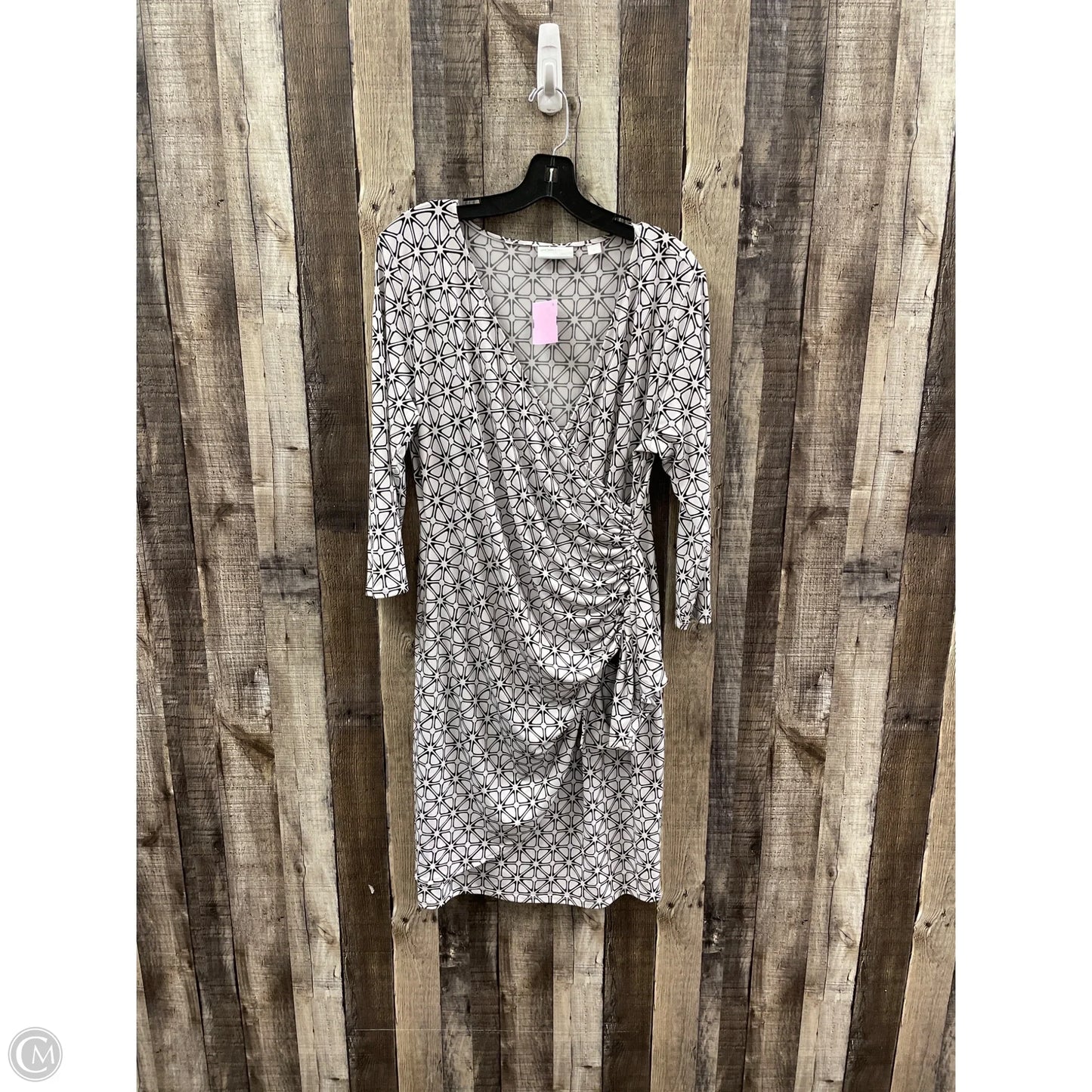Dress Casual Midi By New York And Co In Black & White, Size: L