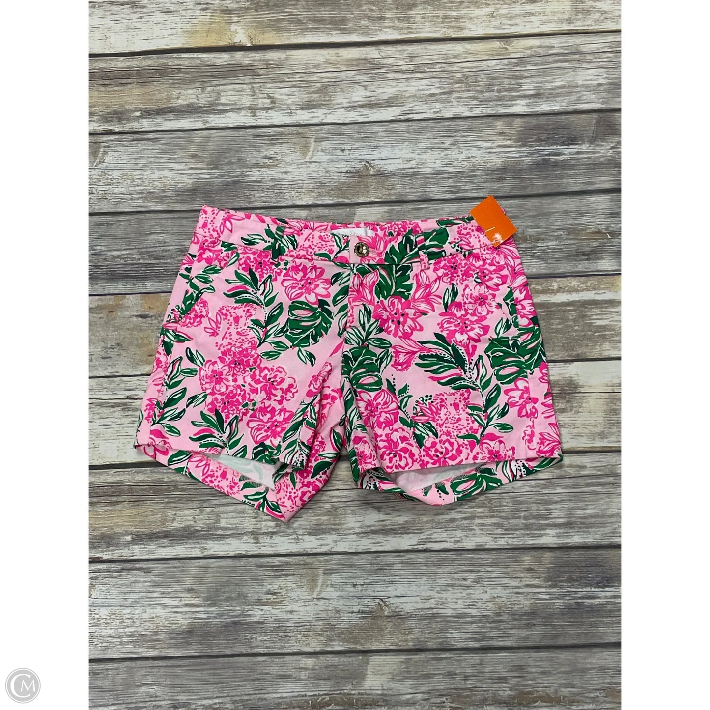 Shorts Designer By Lilly Pulitzer In Green & Pink, Size: 4