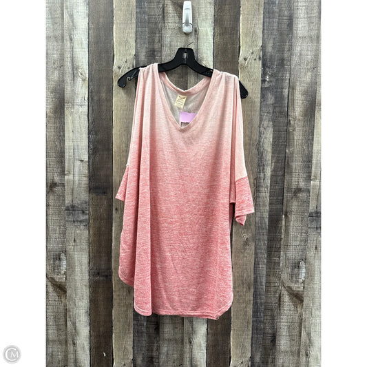 Top Short Sleeve By Faded Glory In Pink, Size: 3x