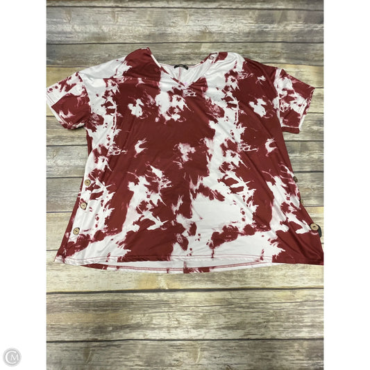 Top Short Sleeve By Shein In Red, Size: 4x