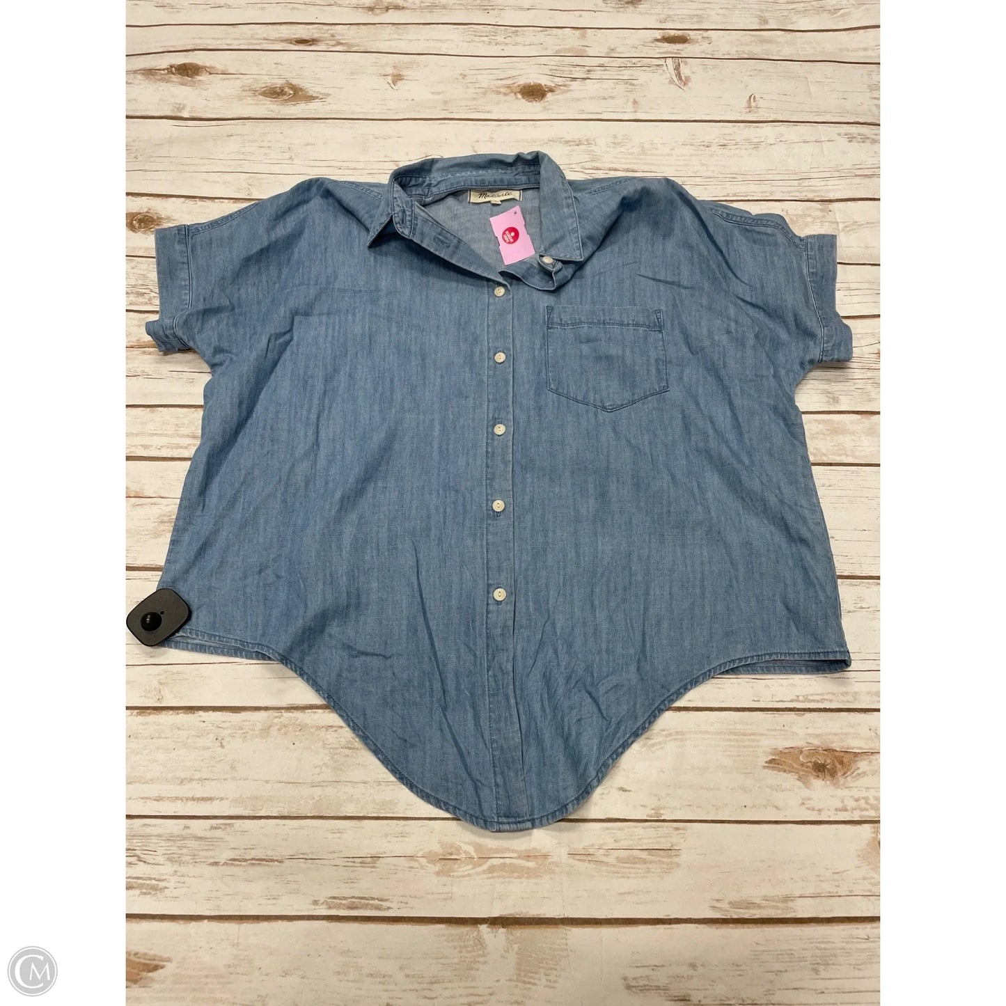 Top Short Sleeve By Madewell In Blue, Size: S
