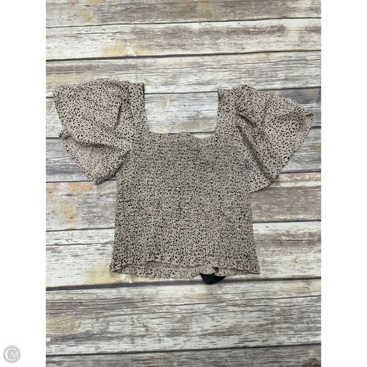 Top Short Sleeve By Japna In Brown, Size: S