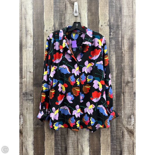 Top Long Sleeve By Halogen In Black, Size: 1x