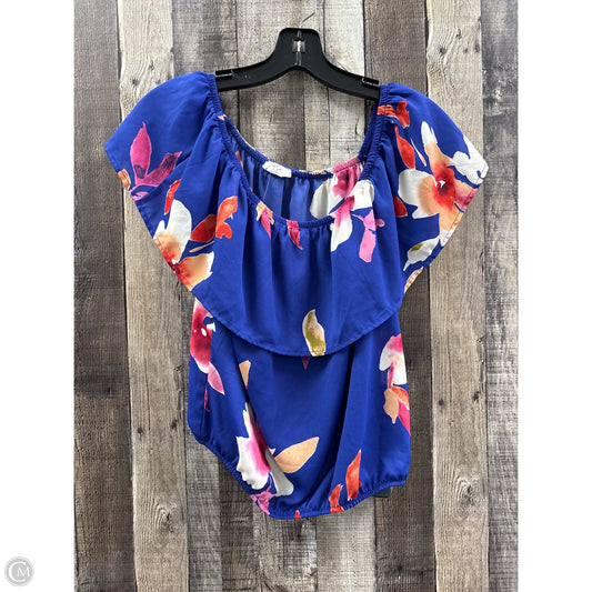 Top Short Sleeve By Sienna Sky In Blue, Size: M
