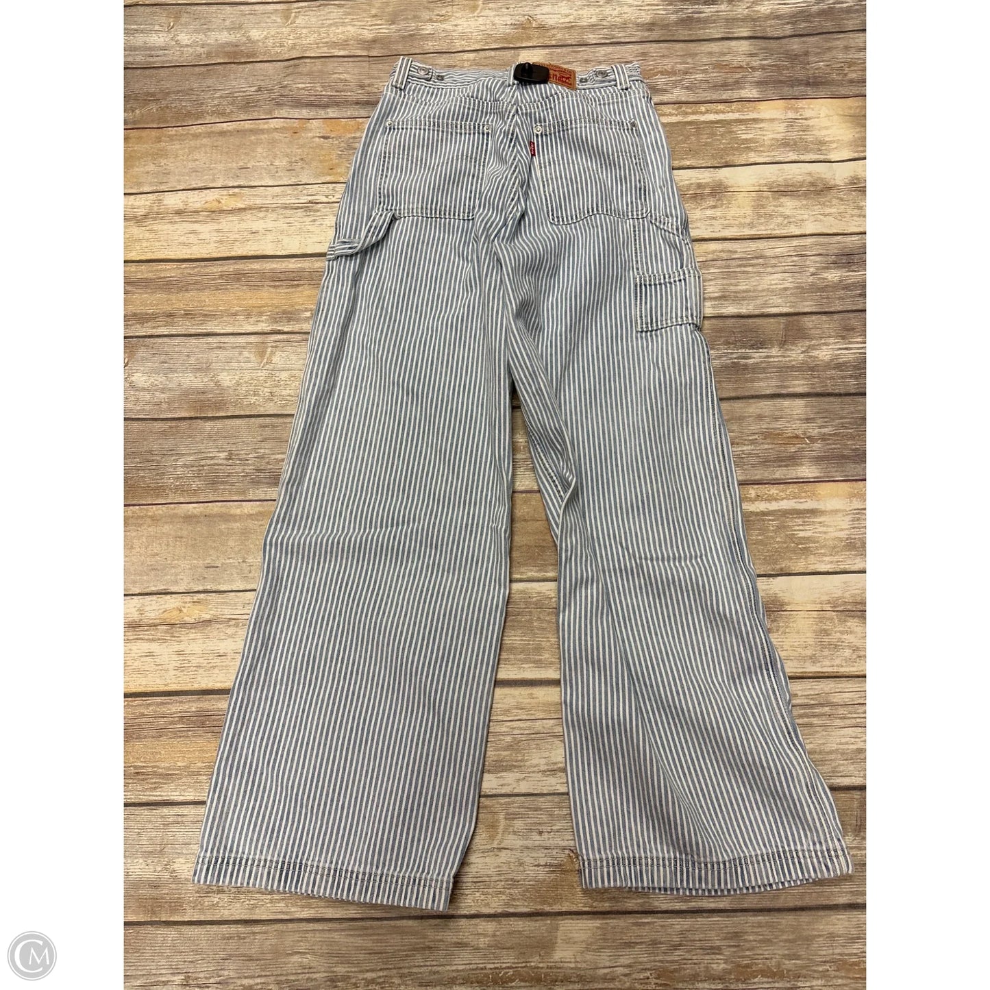 Jeans Straight By Levis In Striped Pattern, Size: 4