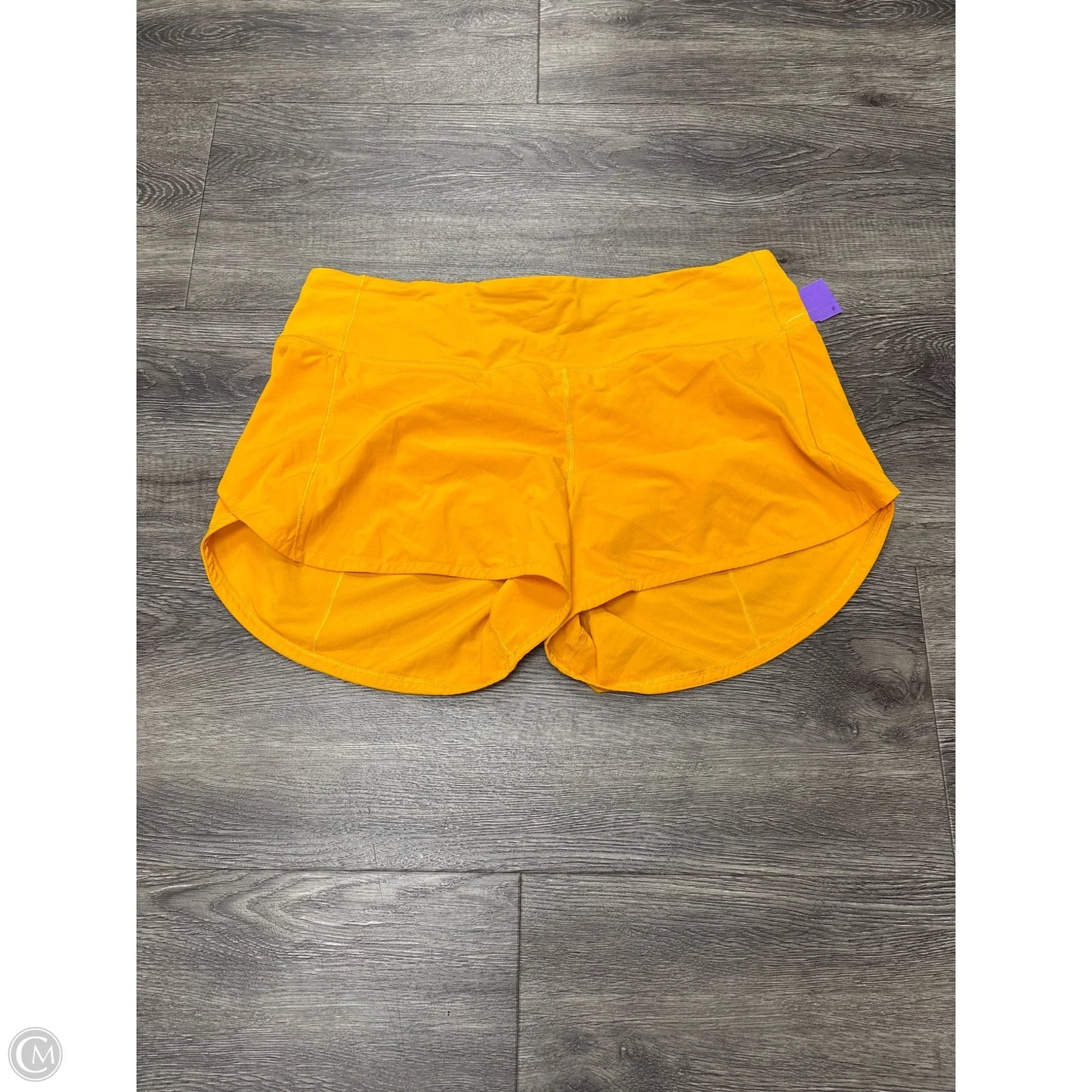 Athletic Shorts By Lululemon In Yellow, Size: 10