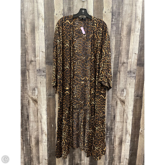Cardigan By Jessica Simpson In Animal Print, Size: Xl