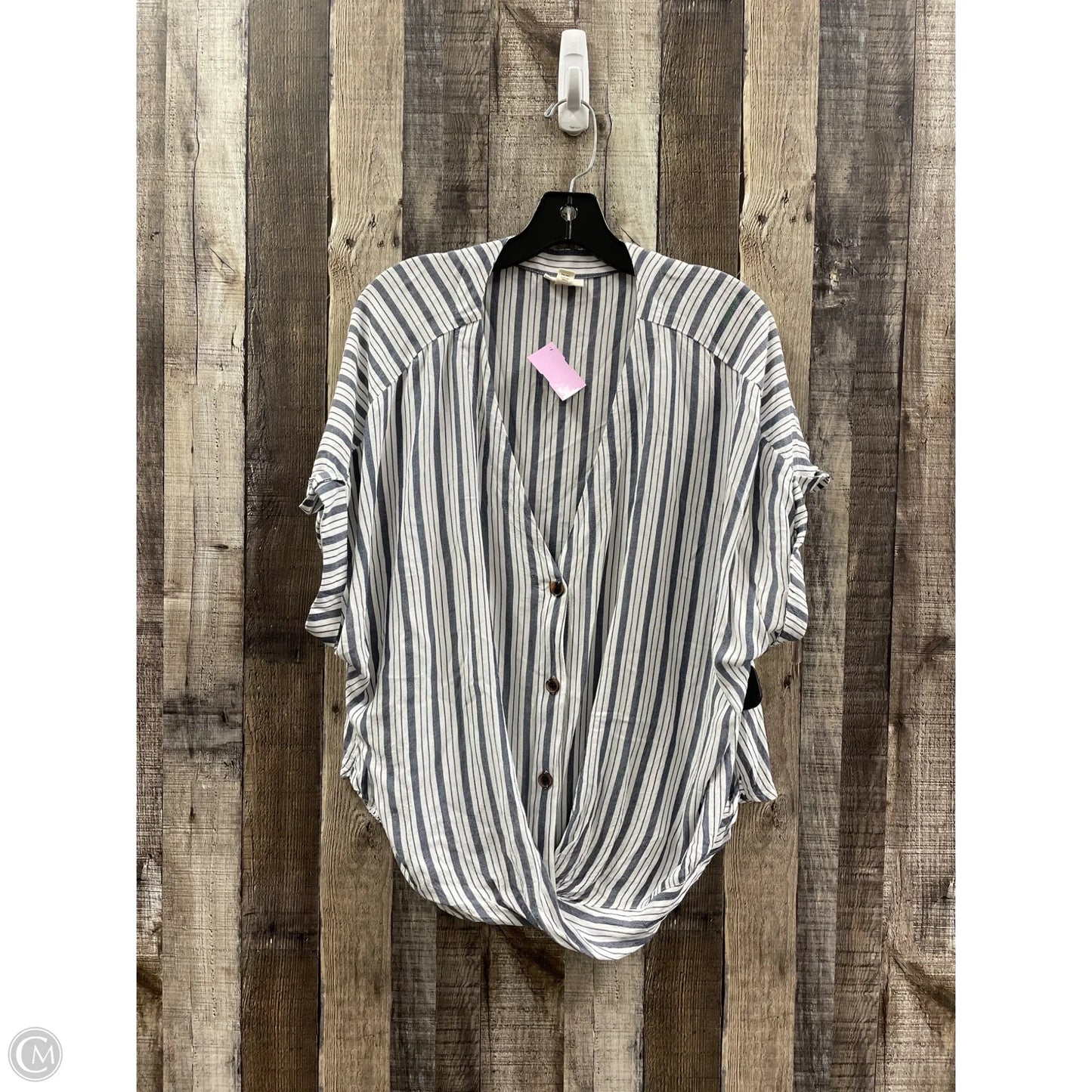Top Short Sleeve By Ana In Blue, Size: Xxl