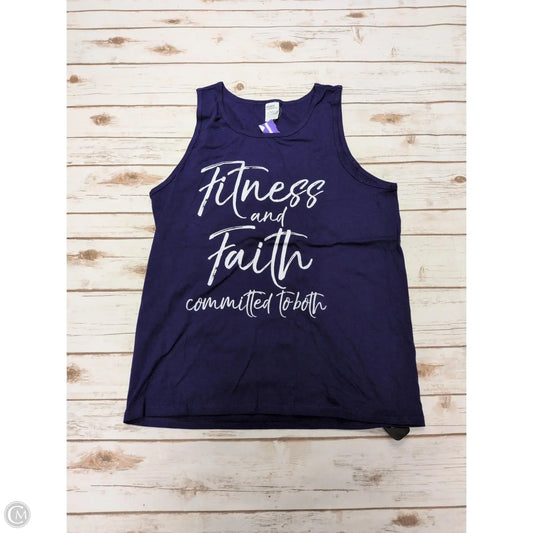 Top Sleeveless Basic By Port & Company In Purple, Size: L