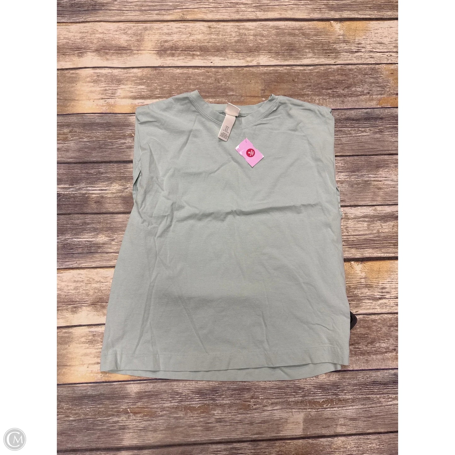 Top Short Sleeve By H&m In Green, Size: M