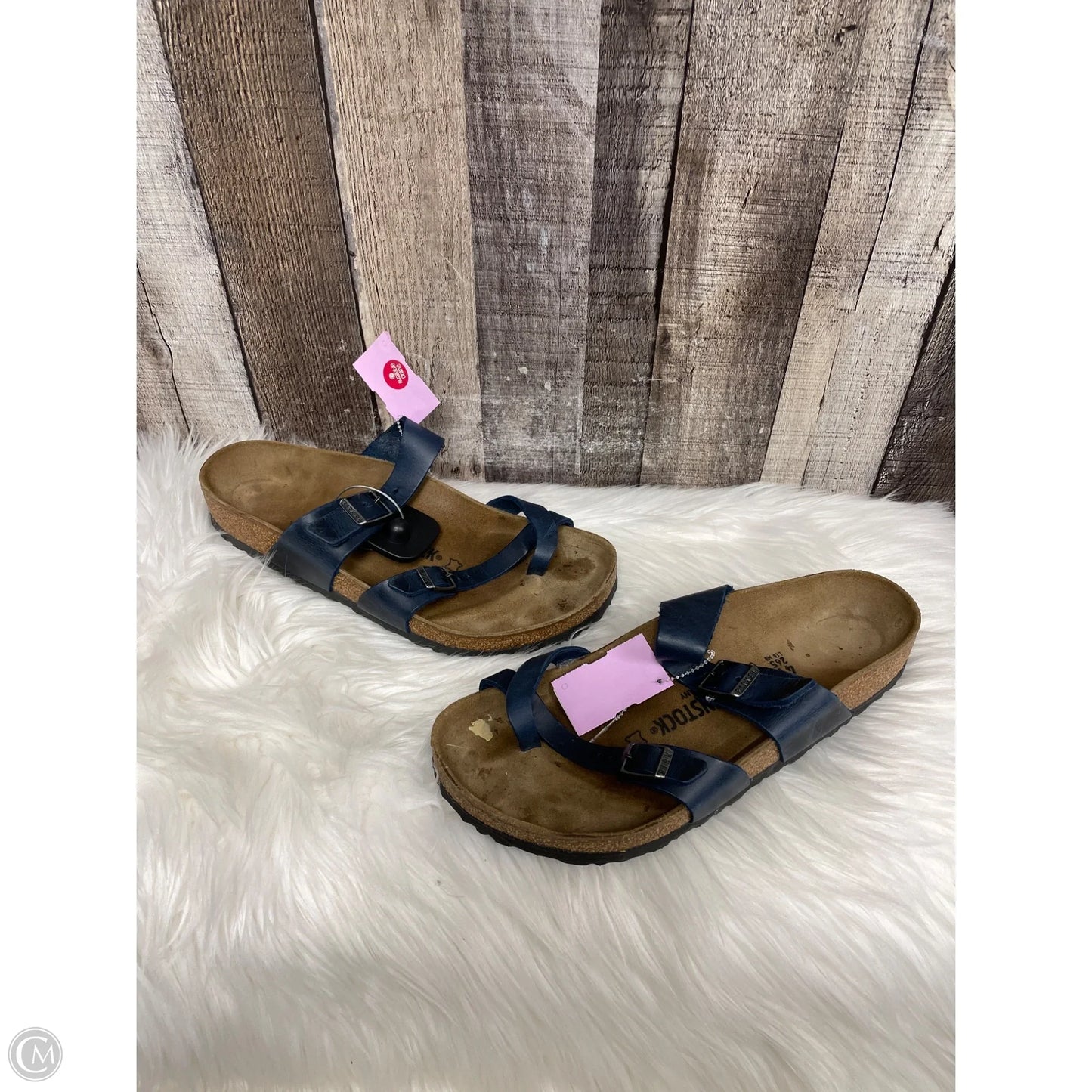 Sandals Flats By Birkenstock In Blue, Size: 10