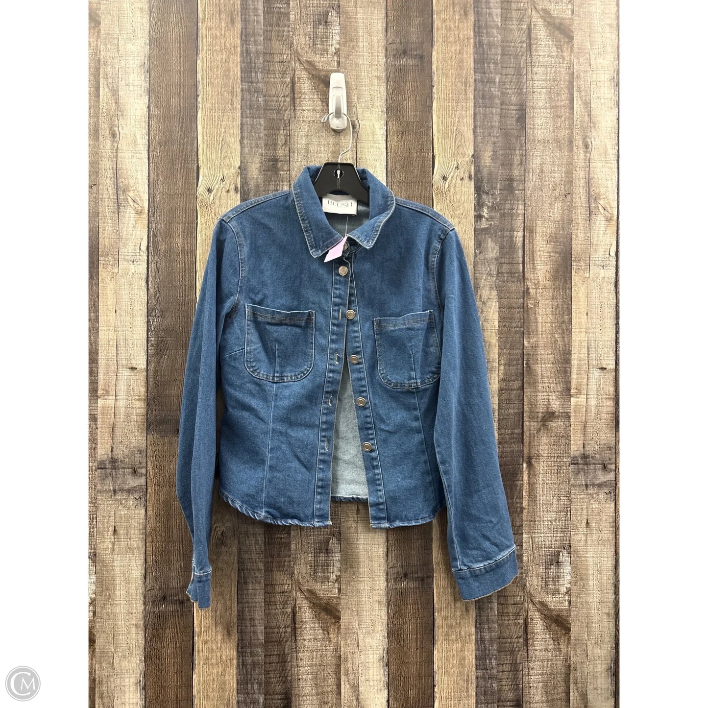 Jacket Denim By Blush In Blue, Size: M