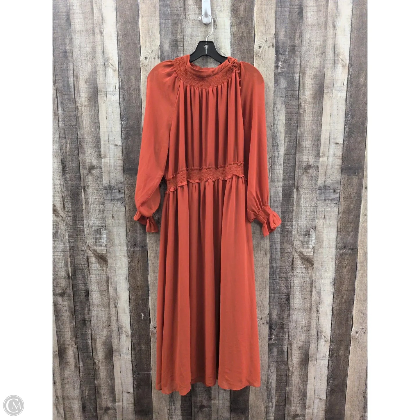 Dress Casual Maxi By Chelsea 28 In Orange, Size: 1x